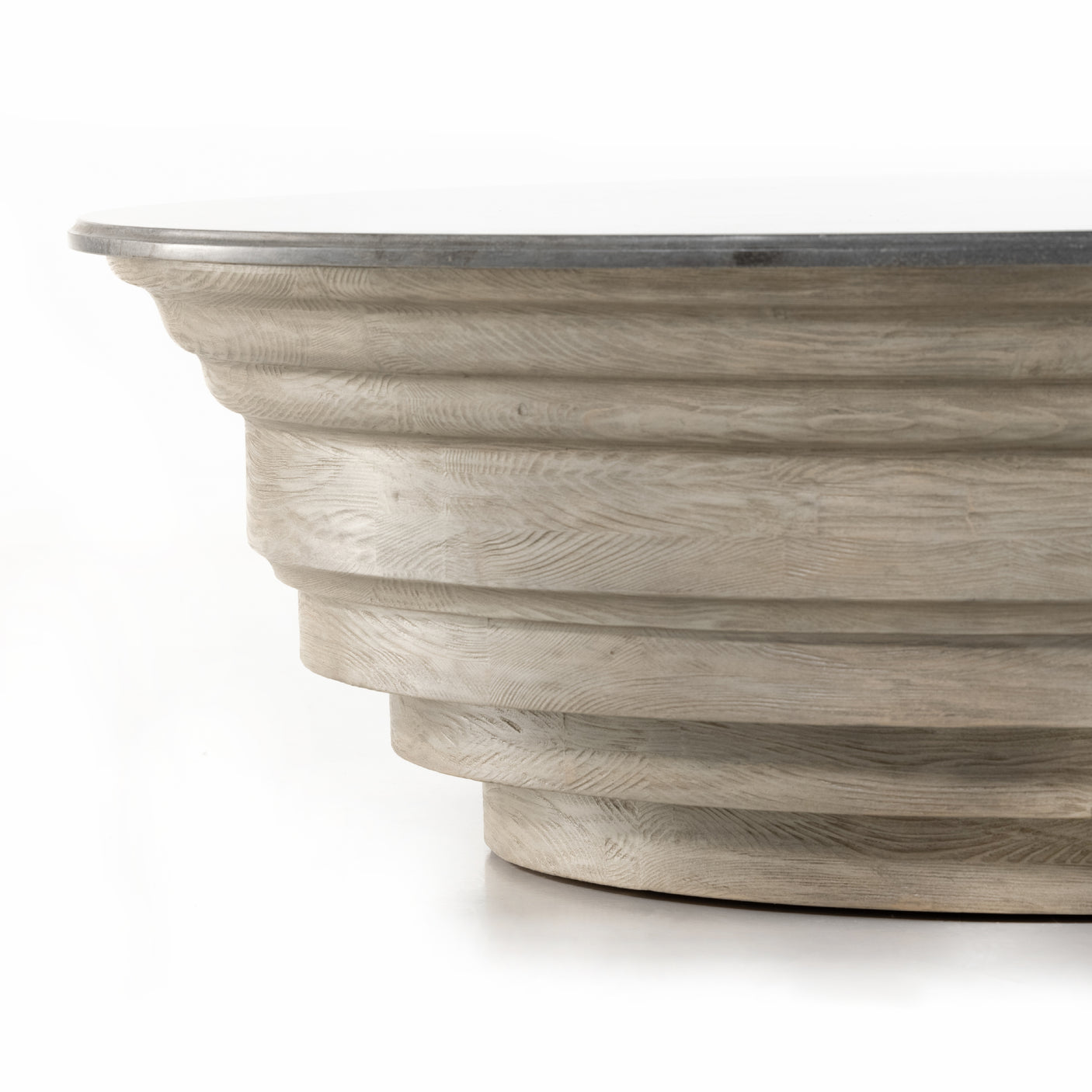 Bluestone with Weathered Blonde Pine | Caldwell Stone Coffee Table | Valley Ridge Furniture