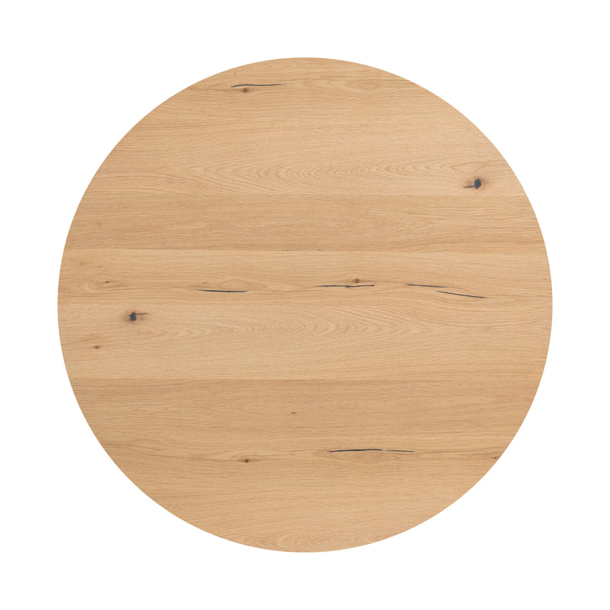 Light Oak Resin with Dark Gunmetal Iron | Eaton Drum Coffee Table | Valley Ridge Furniture