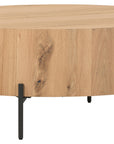 Light Oak Resin with Dark Gunmetal Iron | Eaton Drum Coffee Table | Valley Ridge Furniture