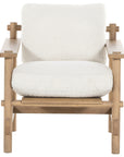 Sheepskin Natural Fabric with Natural Matte Parawood | Hammond Chair | Valley Ridge Furniture