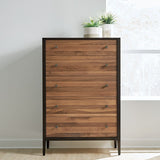 Carbon with Walnut Stripe | West Bros Hayden Chest of Drawers