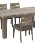 Shadow Birch Wood with Rustic Finish & Canadel Fabric Faux Leather XU | Canadel Loft 4272 PK Dining Set | Valley Ridge Furniture