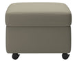 Paloma Leather Light Grey | Stressless Modern Ottoman | Valley Ridge Furniture