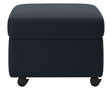 Paloma Leather Oxford Blue | Stressless Modern Ottoman | Valley Ridge Furniture