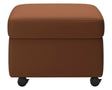 Paloma Leather New Cognac | Stressless Modern Ottoman | Valley Ridge Furniture