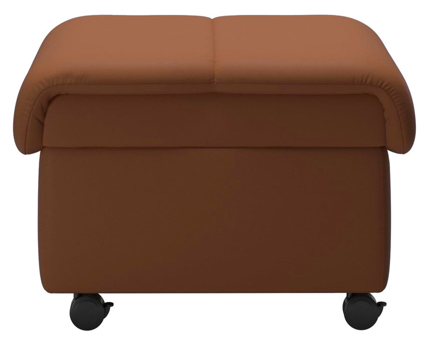 Paloma Leather New Cognac | Stressless Soft Ottoman | Valley Ridge Furniture