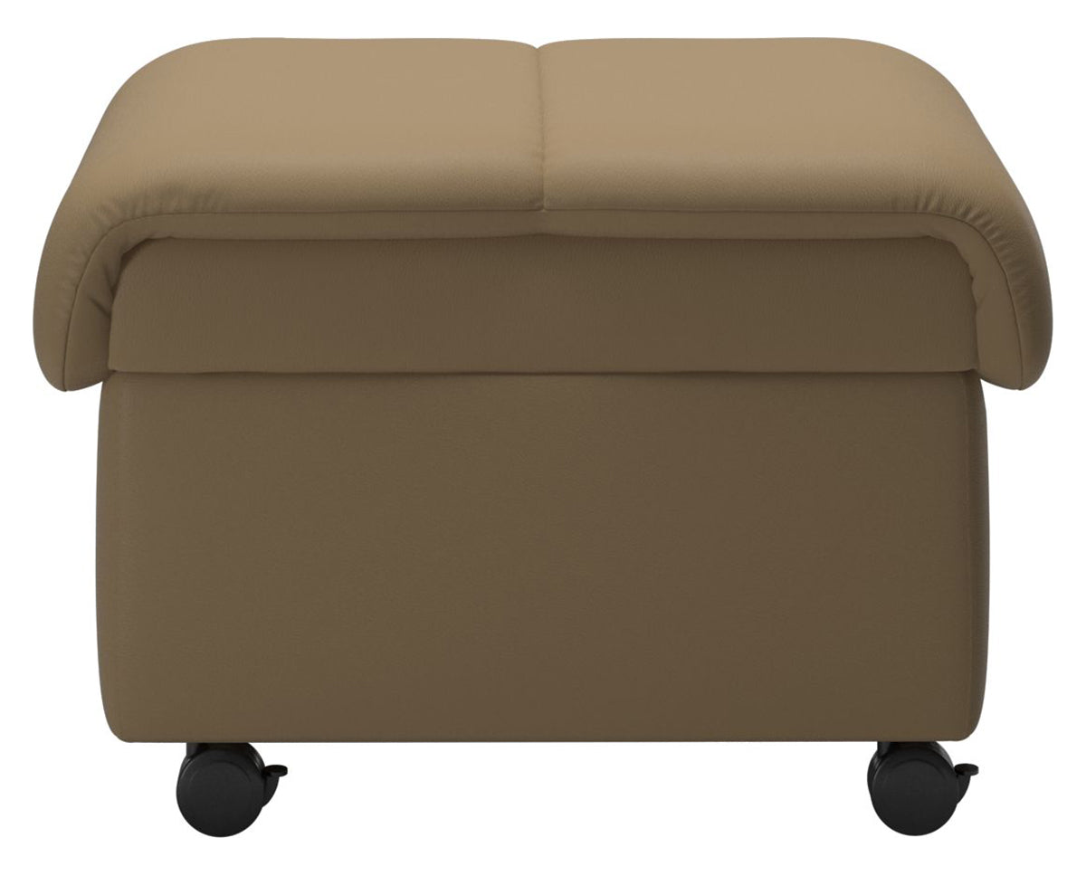 Paloma Leather Sand | Stressless Soft Ottoman | Valley Ridge Furniture