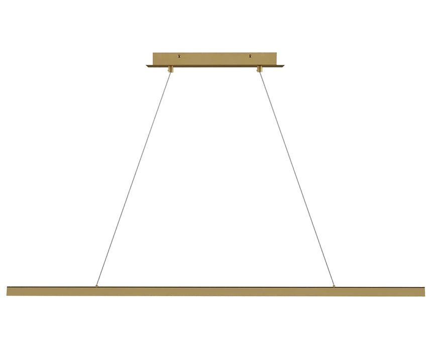 Natural Brass | Dessau 48" Linear Suspension | Valley Ridge Furniture