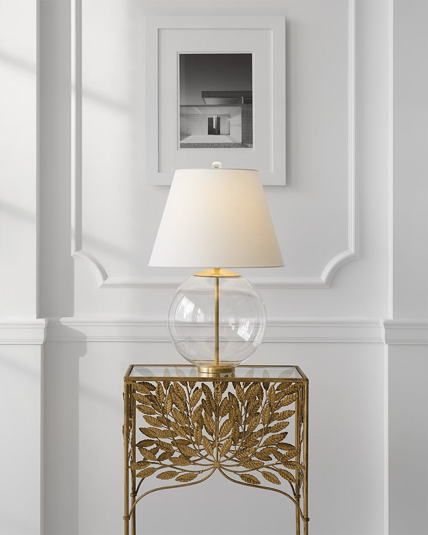 Clear Glass & Linen | Morton Table Lamp | Valley Ridge Furniture