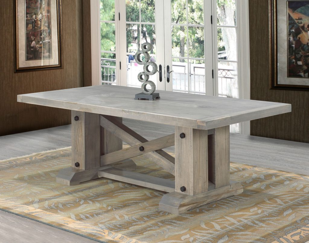 Table as Shown | Cardinal Woodcraft Acton Central Dining Table | Valley Ridge Furniture
