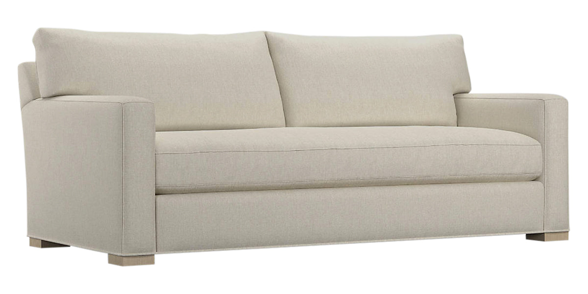Taft Fabric Cement with Slate Maple | Camden Axel Bench Seat Sofa | Valley Ridge Furniture