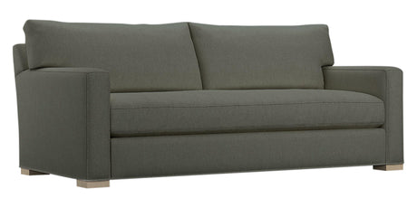 Taft Fabric Steel with Slate Maple | Camden Axel Bench Seat Sofa | Valley Ridge Furniture