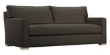 Taft Fabric Truffle with Slate Maple | Camden Axel Bench Seat Sofa | Valley Ridge Furniture