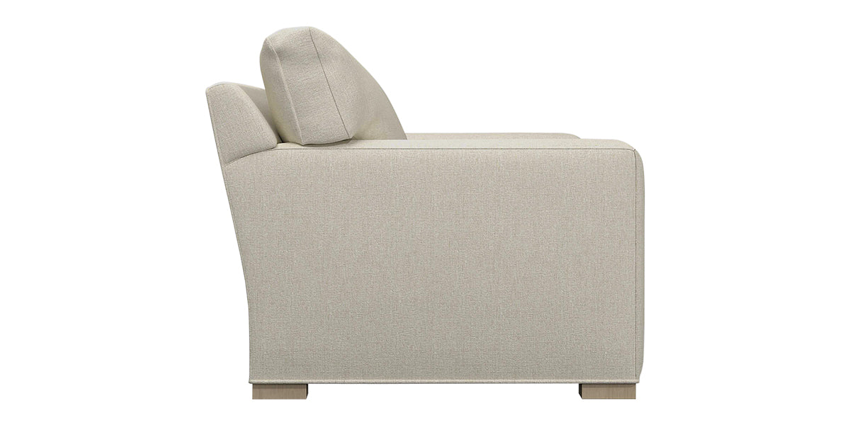 Taft Fabric Cement with Slate Maple | Camden Axel Bench Seat Sofa | Valley Ridge Furniture