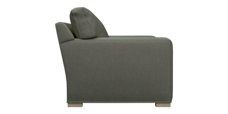 Taft Fabric Steel with Slate Maple | Camden Axel Bench Seat Sofa | Valley Ridge Furniture