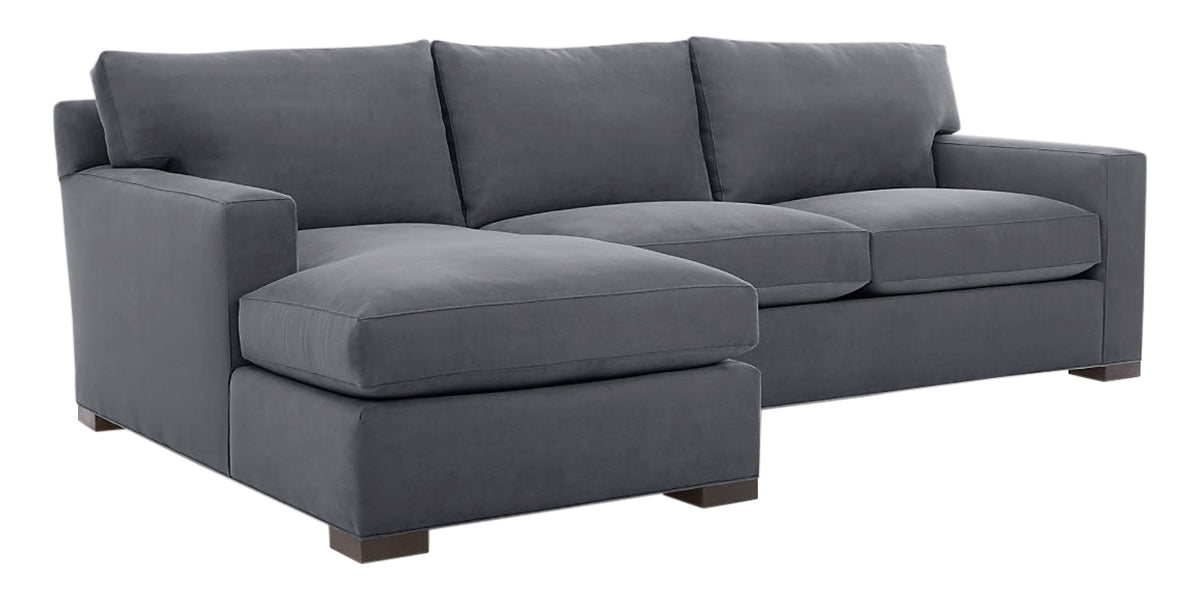 Douglas Fabric Eclipse with Fossil Hardwood | Camden Axel 2-Piece Sectional | Valley Ridge Furniture