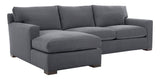 Douglas Fabric Eclipse with Fossil Hardwood | Camden Axel 2-Piece Sectional | Valley Ridge Furniture
