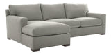 Douglas Fabric Ice with Fossil Hardwood | Camden Axel 2-Piece Sectional | Valley Ridge Furniture