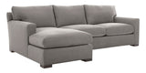 Douglas Fabric Nickel with Fossil Hardwood | Camden Axel 2-Piece Sectional | Valley Ridge Furniture