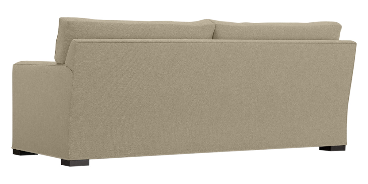 Douglas Fabric Pumice with Fossil Hardwood | Camden Axel Sofa | Valley Ridge Furniture