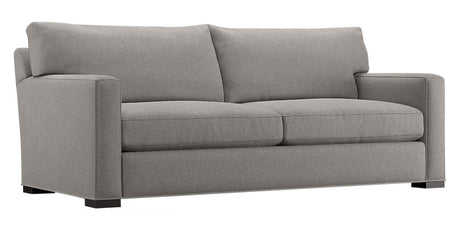 Douglas Fabric Nickel with Fossil Hardwood | Camden Axel Sofa | Valley Ridge Furniture