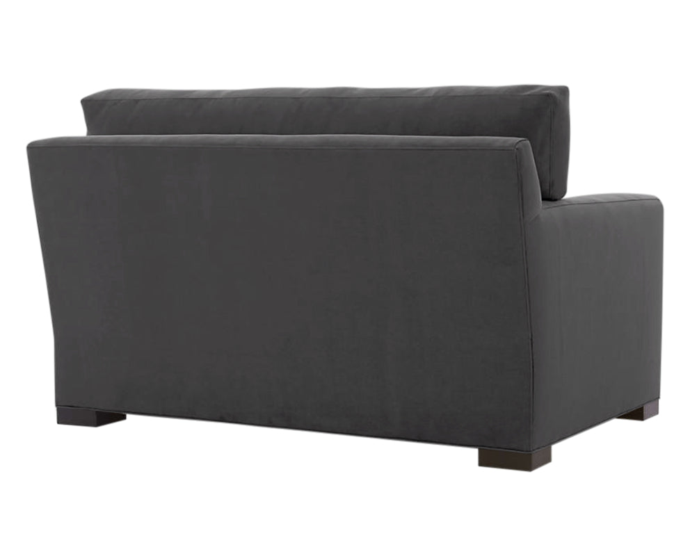 Vertual Fabric Charcoal with Fossil Hardwood | Camden Axel Chair & 1/2 | Valley Ridge Furniture