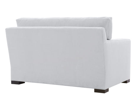 Vertual Fabric Snow with Fossil Hardwood | Camden Axel Chair & 1/2 | Valley Ridge Furniture