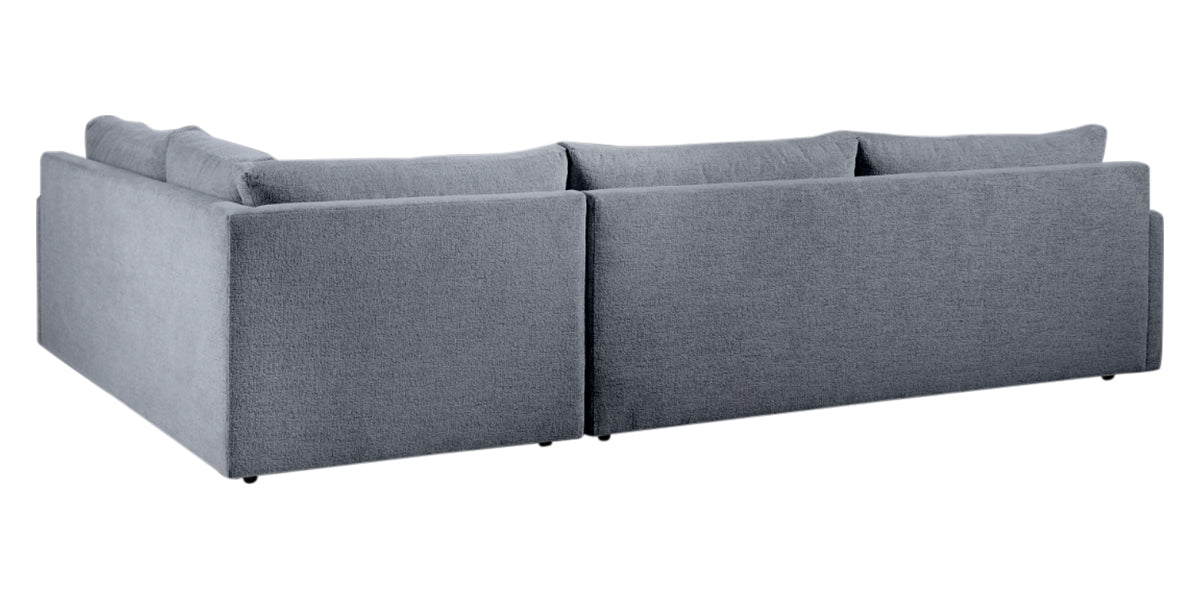 Plush Fabric Mineral | Camden Sarah L Sectional | Valley Ridge Furniture