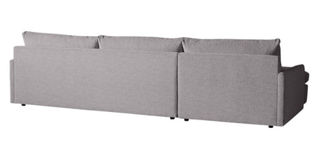 Plush Fabric Greystone | Camden Sarah Sectional w/Chaise | Valley Ridge Furniture