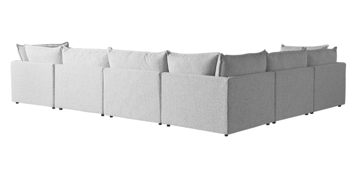 Burbank Fabric Pepper | Camden Cameron 7-Piece Sectional | Valley Ridge Furniture