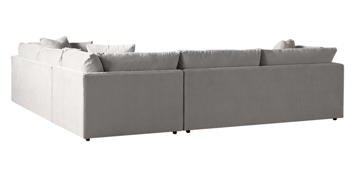 Dayo Fabric Dove | Camden Big Easy 3-Piece Sectional | Valley Ridge Furniture