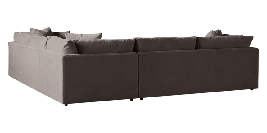 Dayo Fabric Mushroom | Camden Big Easy 3-Piece Sectional | Valley Ridge Furniture