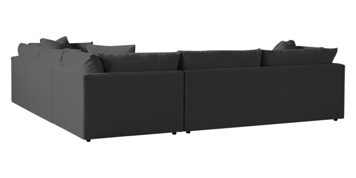 Vertual Fabric Charcoal | Camden Axel 3-Piece Sectional | Valley Ridge Furniture