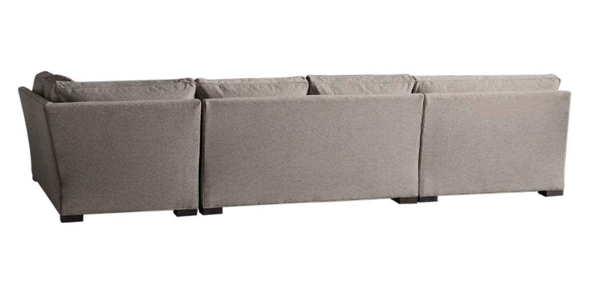 Vertual Fabric Almond | Camden 3-Piece Large Chaise Sectional | Valley Ridge Furniture