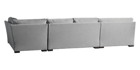 Vertual Fabric Ash | Camden 3-Piece Large Chaise Sectional | Valley Ridge Furniture