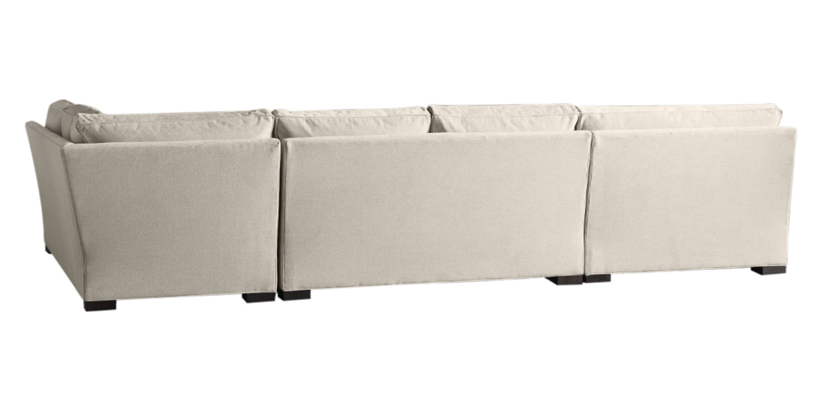 Vertual Fabric Linen | Camden 3-Piece Large Chaise Sectional | Valley Ridge Furniture