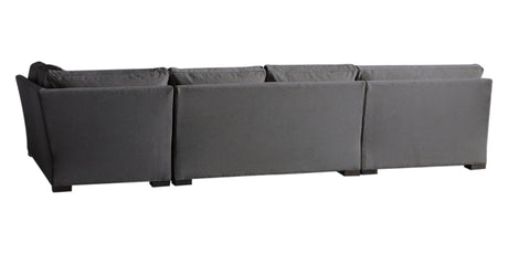 Vertual Fabric Steel | Camden 3-Piece Large Chaise Sectional | Valley Ridge Furniture