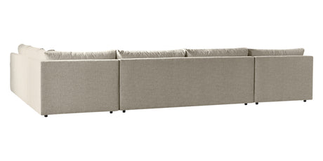 Plush Fabric Linen | Camden Sarah 5-Piece Sectional w/Ottoman | Valley Ridge Furniture