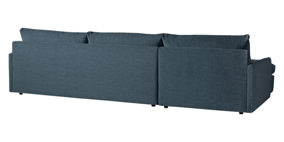 Plush Fabric Azure | Camden Sarah Sectional w/Chaise | Valley Ridge Furniture