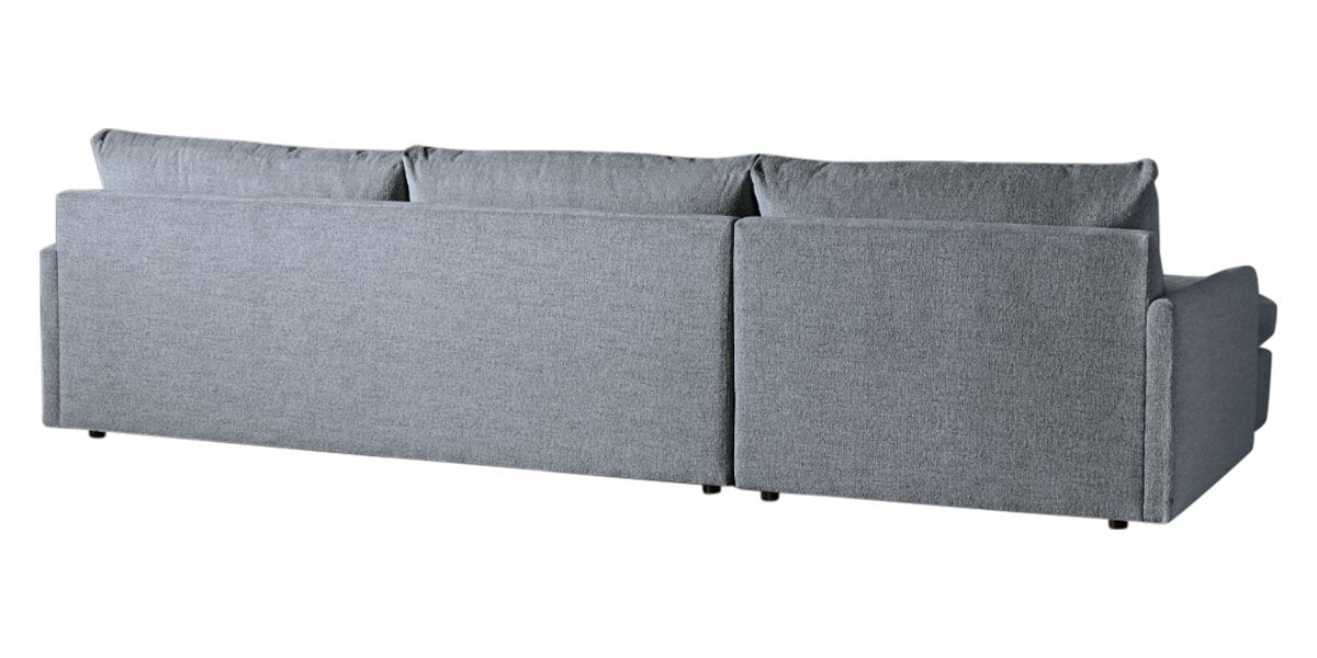 Plush Fabric Mineral | Camden Sarah Sectional w/Chaise | Valley Ridge Furniture