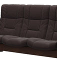 Paloma Leather Chocolate and Brown Base | Stressless Buckingham 3-Seater High Back Sofa | Valley Ridge Furniture