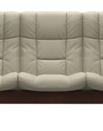 Paloma Leather Light Grey and Brown Base | Stressless Buckingham 3-Seater High Back Sofa | Valley Ridge Furniture