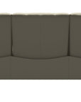 Paloma Leather Light Grey and Brown Base | Stressless Buckingham Low Back Sofa | Valley Ridge Furniture