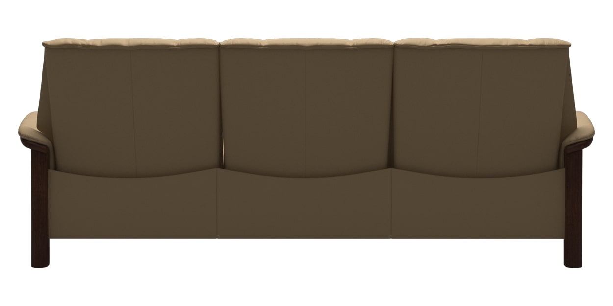 Paloma Leather Sand and Brown Base | Stressless Buckingham Low Back Sofa | Valley Ridge Furniture