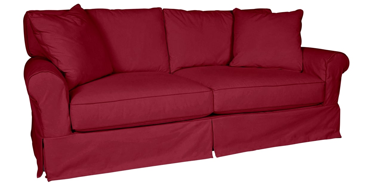 Petry Fabric Cranberry | Lee Industries C7117 Sofa | Valley Ridge Furniture