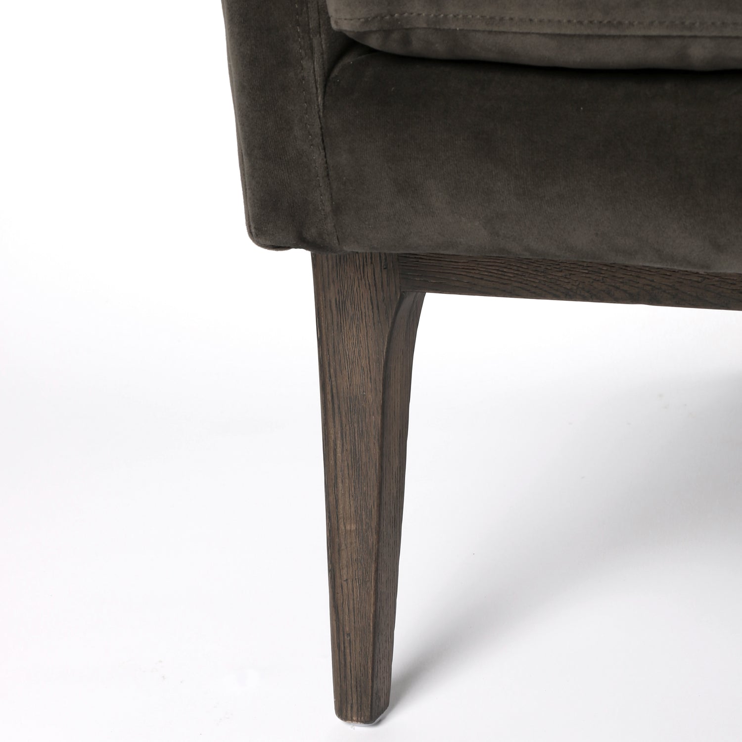 Bella Smoke Fabric with Brushed Burnt Oak | Copeland Chair | Valley Ridge Furniture