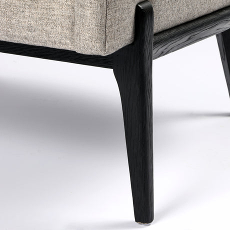 Orly Natural Fabric with Black Oak | Copeland Chair | Valley Ridge Furniture