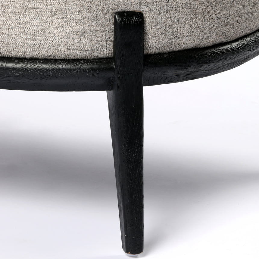 Orly Natural Fabric with Black Oak | Copeland Chair | Valley Ridge Furniture
