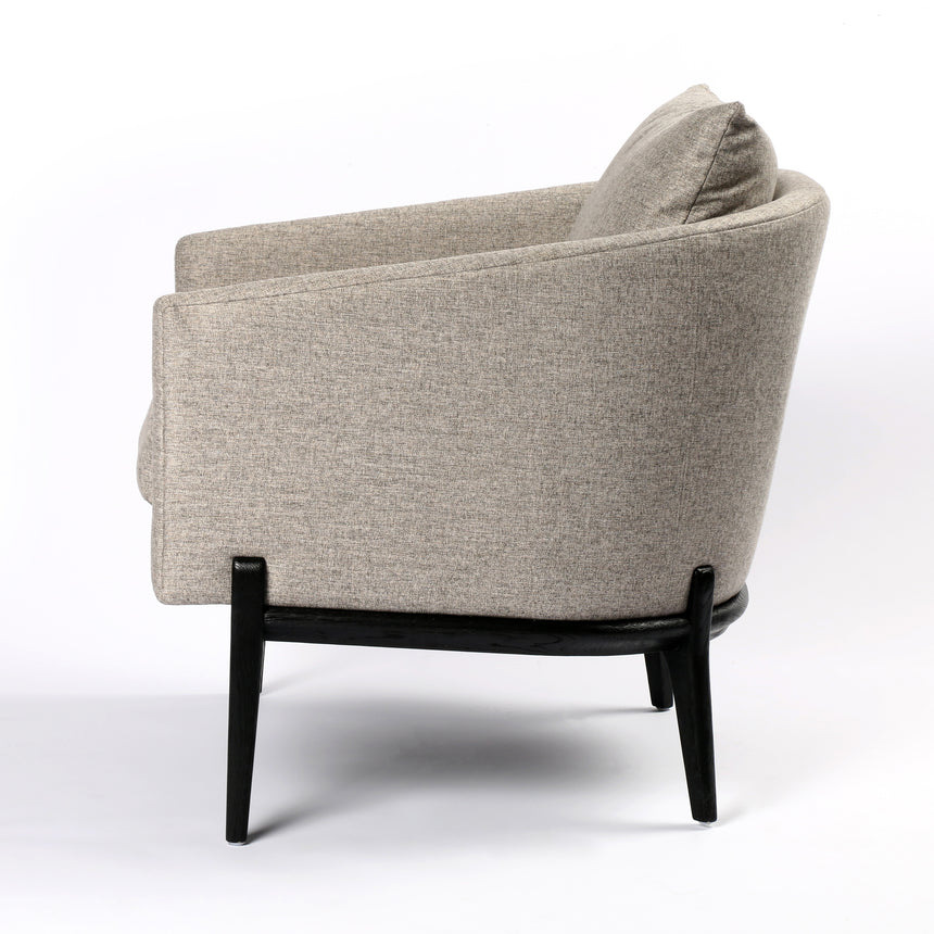 Orly Natural Fabric with Black Oak | Copeland Chair | Valley Ridge Furniture