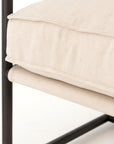 Harbor Natural Fabric with Waxed Black Iron | Isabel Chair | Valley Ridge Furniture